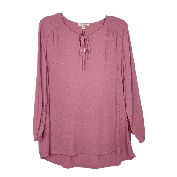 Stitch Fix l Les Serein Swiss Dot Detail Blouse, Large - Picture 4 of 9